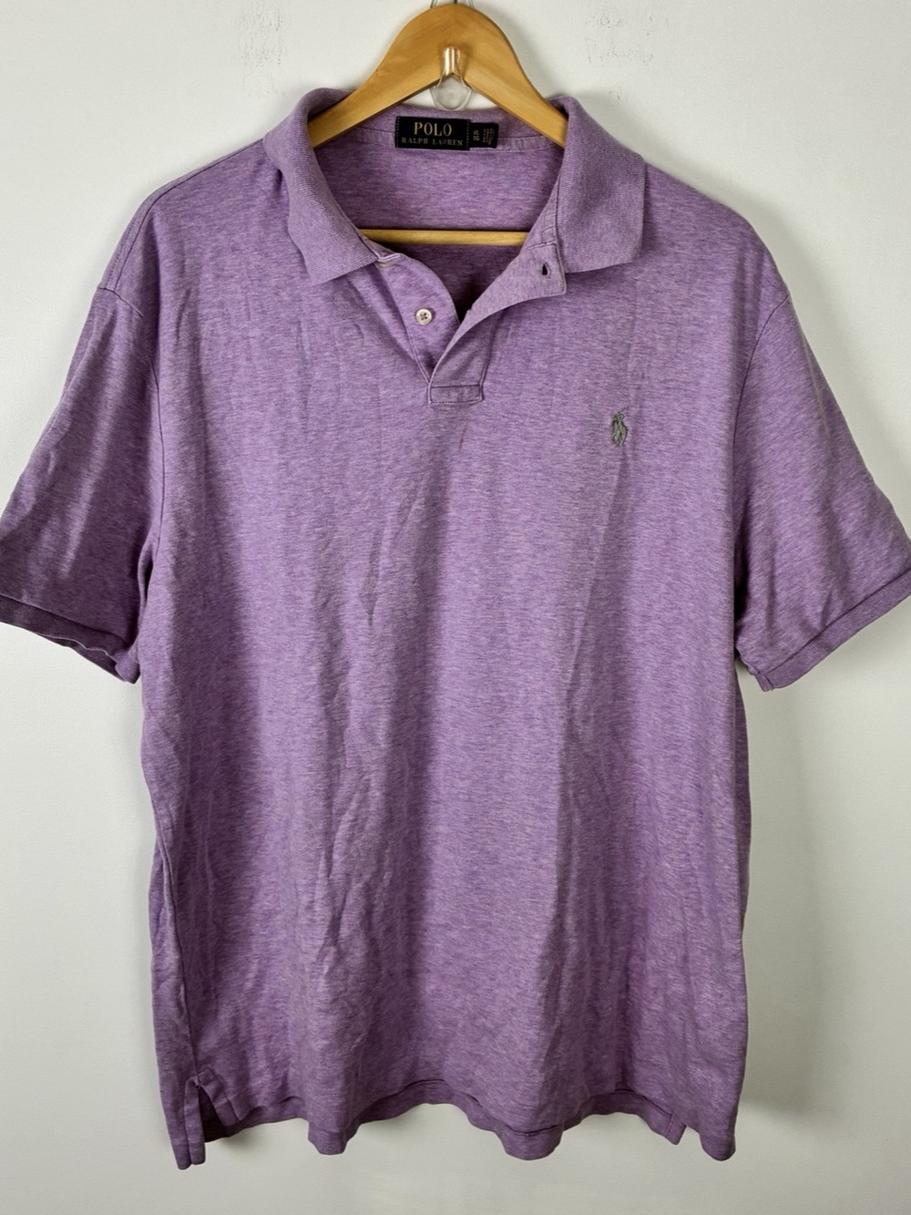 Polo Ralph Lauren Men’s Purple Polo Shirt Preppy Quiet Luxury Casual Basics XL
